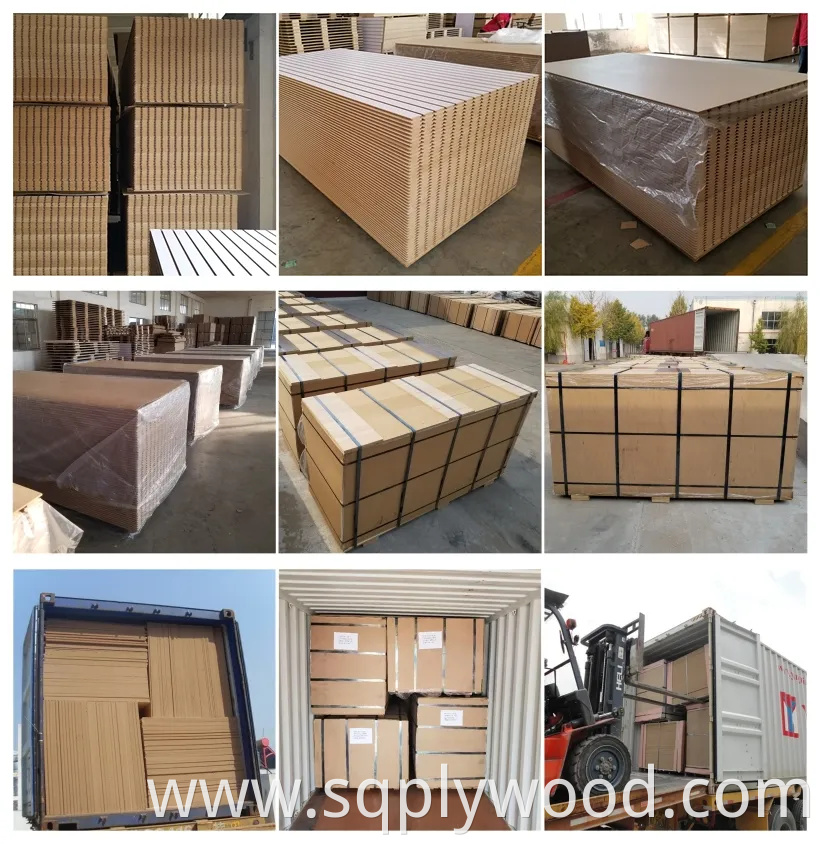 Melamine Grooved MDF Slot/Slatwall MDF for Display Furniture